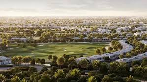 Green community and golf course at Dubai Hills Estate, a top family-friendly investment area