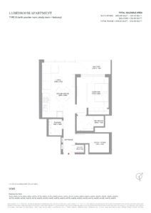 1.5-bedroom residence layout in Sobha Solis, Dubai Motor City