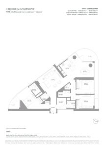 3-bedroom apartment floor plan at Solis by Sobha Realty Dubai