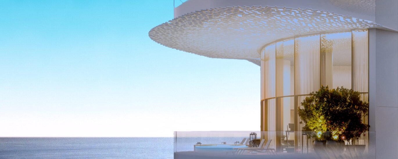 Bulgari Lighthouse tower on Jumeira Bay Island with luxury penthouses overlooking Arabian Gulf