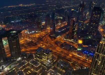 Skyline of Dubai with luxury apartments and villas reflecting booming property sales in 2025