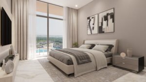 bedroom view of 310 Riverside Crescent Sobha Hartland II