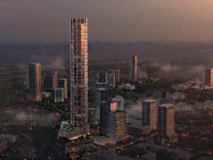Binghatti Circle project overview image – JVC Dubai's tallest residential tower