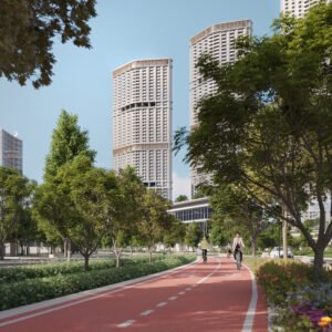 cycling track in 340 Riverside Crescent Sobha Hartland II