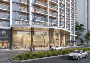 drop off point of 320 Riverside Crescent Sobha Hartland II
