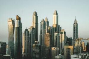 kyline view of Dubai city center with high-rise apartments showing property growth