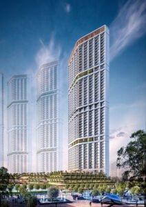lagoon side view of 330 Riverside Crescent Sobha Hartland II