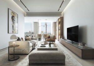 living area design in 350 Riverside Crescent Sobha Hartland II