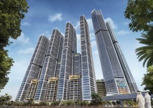 Modern 1 bedroom apartment interior in The Horizon, Sobha Central Dubai with panoramic views