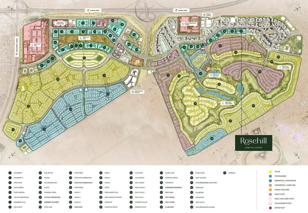 Rosehill by Emaar master layout layout plan