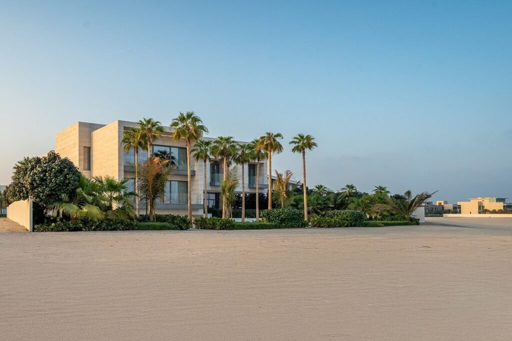 Signature Mansion on Jumeirah Bay Island with beachfront access and ultra-modern design