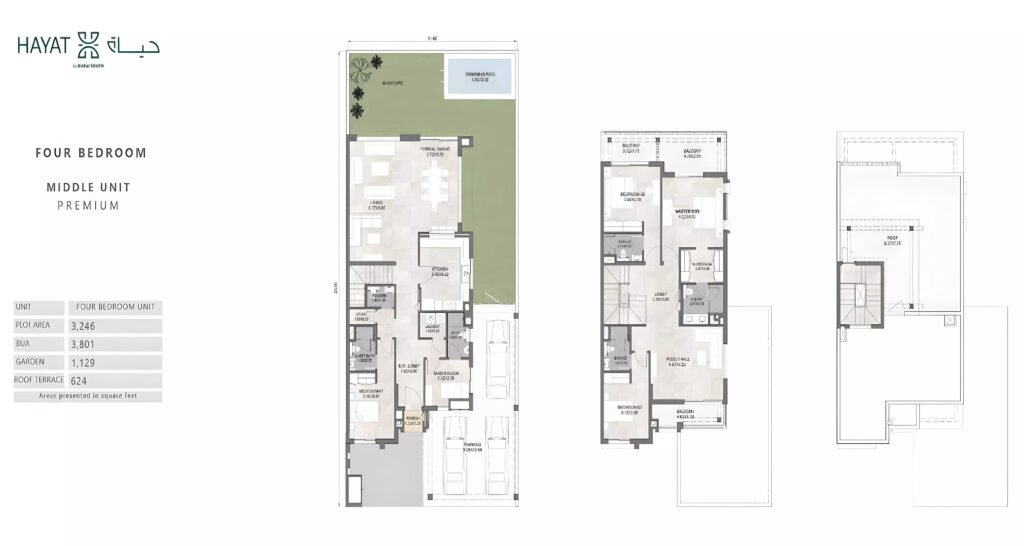 4 bedroom layout plan of hayat by dubai south