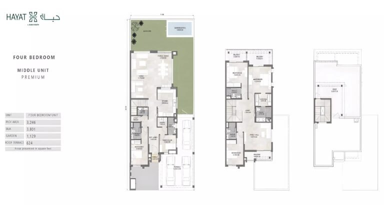 4 bedroom layout plan of hayat by dubai south