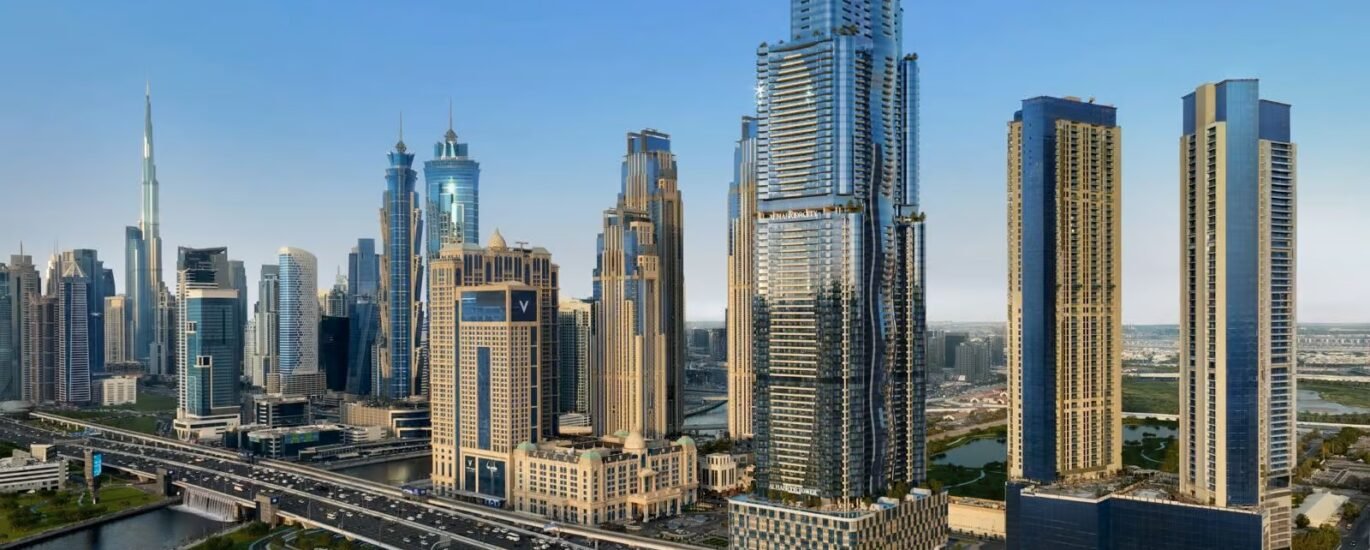Al Habtoor Tower Dubai construction update showing skyscraper progress