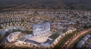 hayat by dubai south night view