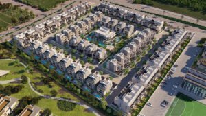 the watercrest by ellington properties dubai aerial view