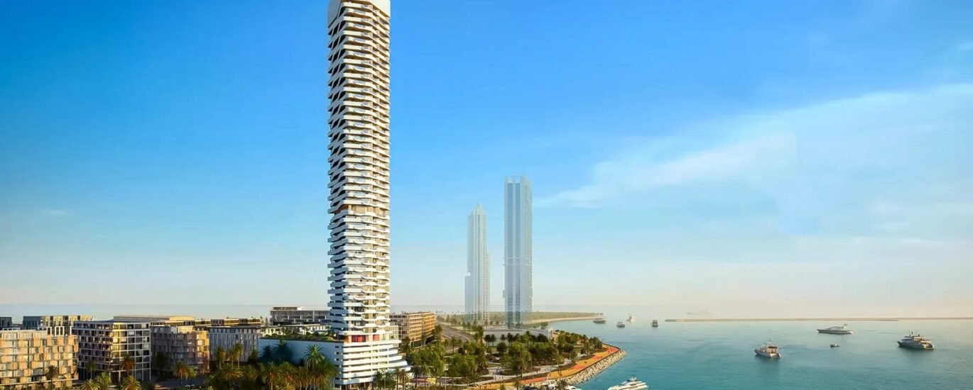 A 60-floor waterfront tower (BREEZ by Danube) in Dubai Maritime City with sea view