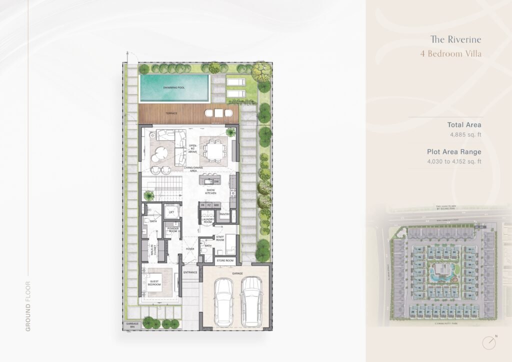 the watercrest by ellington properties dubai ground floor 4 br villa