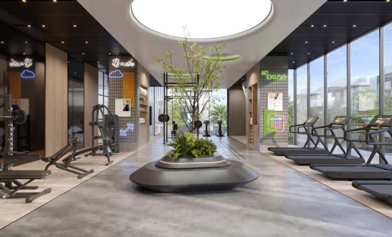 the watercrest by ellington properties dubai gym