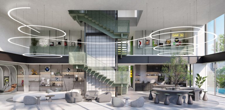 the watercrest by ellington properties dubai top floor 3 br villa lounge area