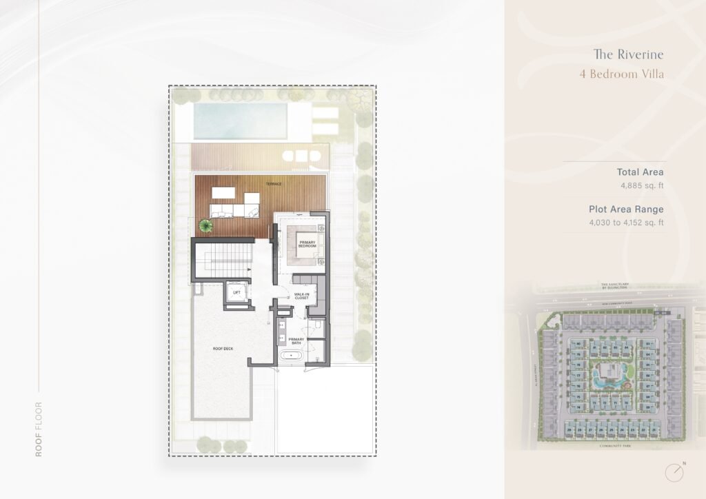 the watercrest by ellington properties dubai top floor 4 bedroom villa