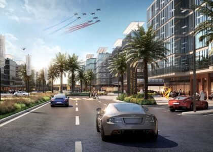 Aerial view of VIP Terminal Boulevard Dubai at MBRAH