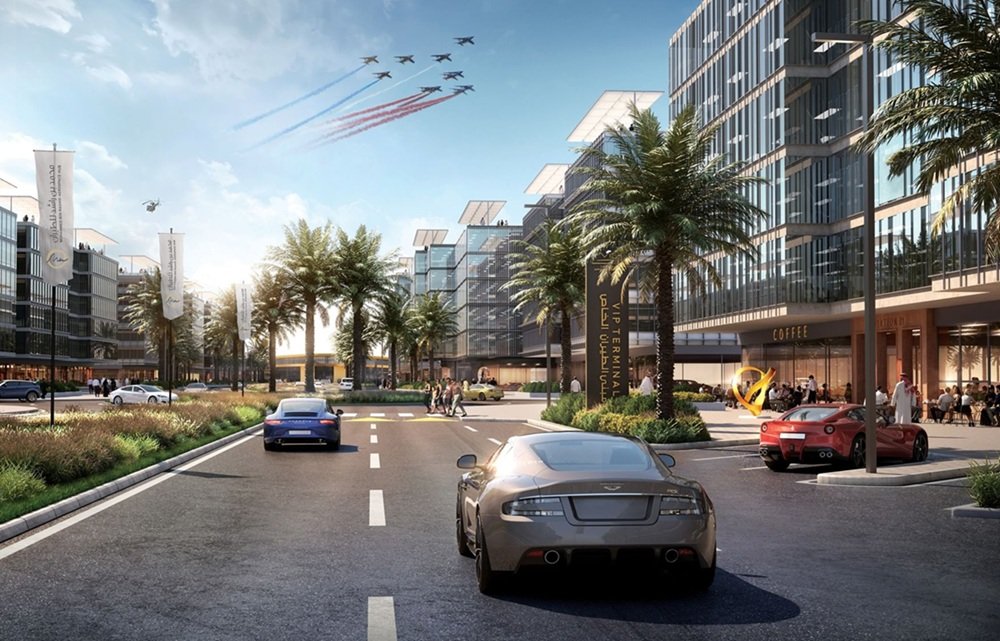 Aerial view of VIP Terminal Boulevard Dubai at MBRAH