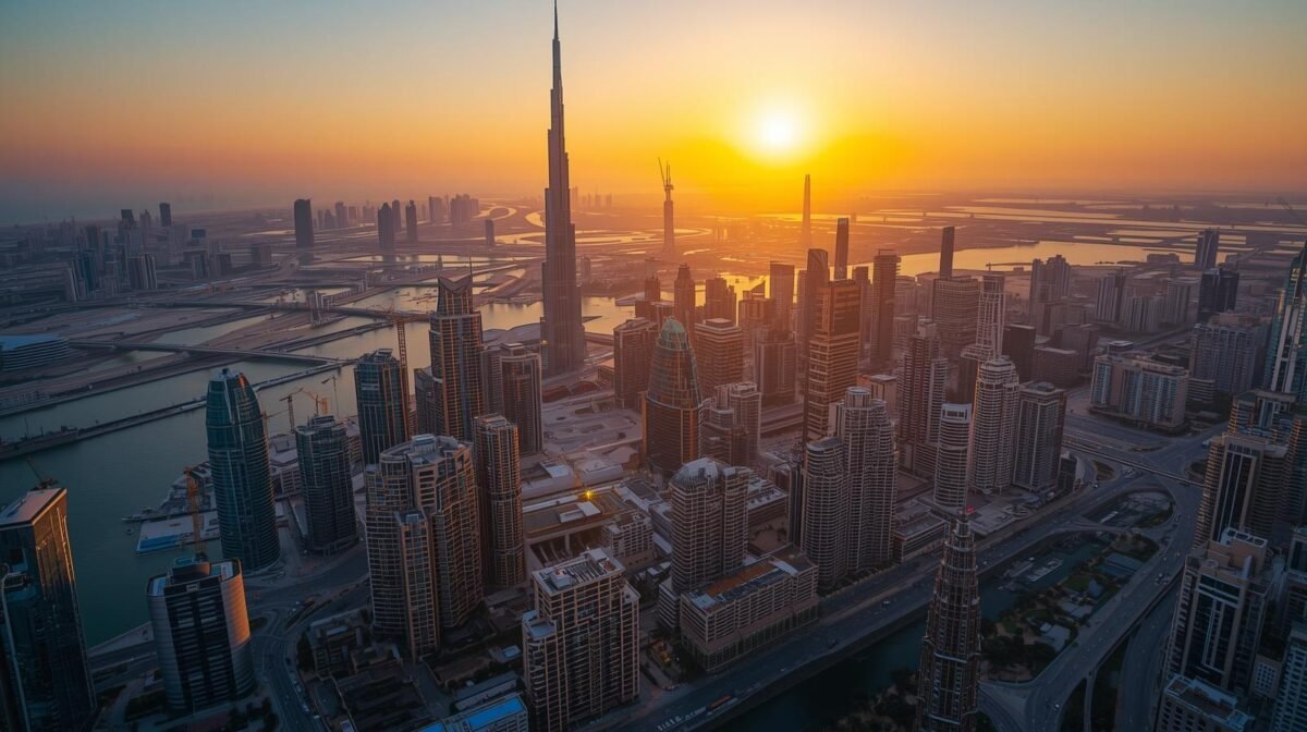 Skyline view of Dubai representing record-breaking 2025 real estate sales