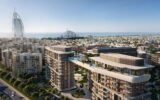 Nourelle by Meraas luxury residences in Jumeirah Dubai with skybridge and skyline view